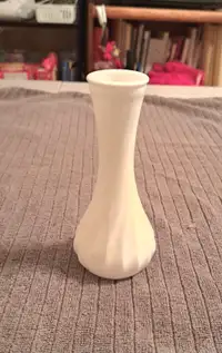 White Hoosier Glass Vase