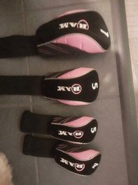 Pink and Black Ram Golf Headcovers 