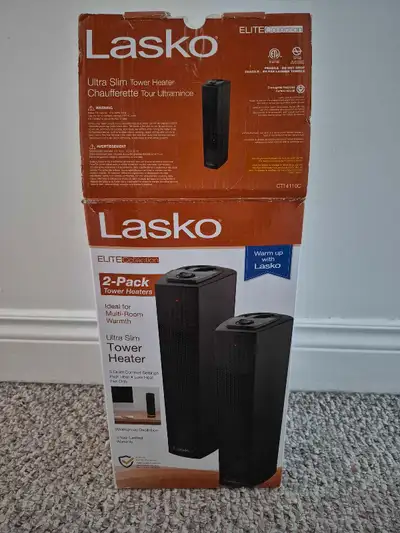 Lasko ultra slim tower heaters - 2 pack, View more