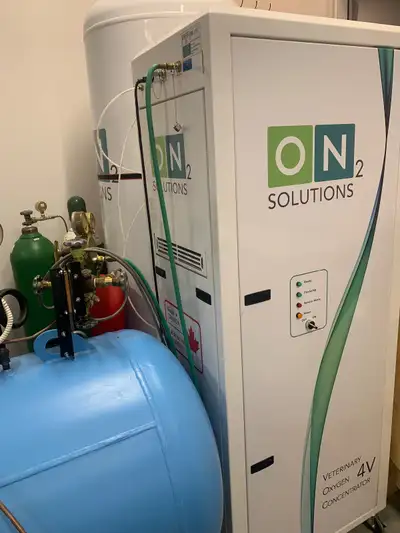 0N2 or ON2 solutions oxygen machine, and 200 gallon certified storage tank, giant workhorse designed...