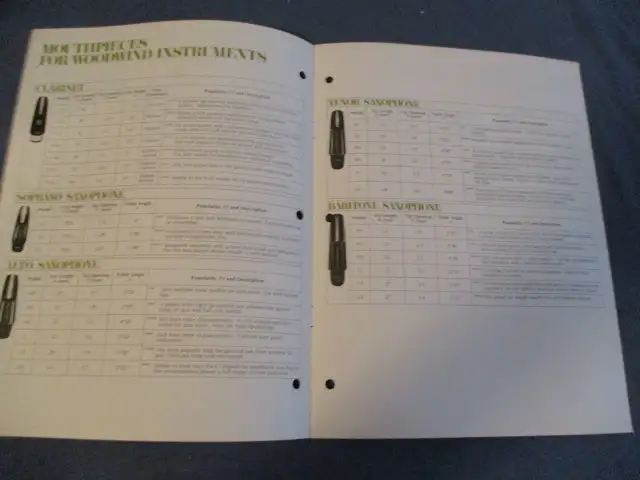 YAMAHA BAND INSTRUMENT MOUTHPIECES-12 PAGE BROCHURE-1970'S-RARE! in Arts & Collectibles in Laval / North Shore - Image 5