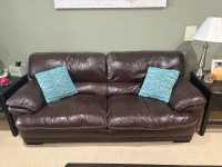 Ashley Signature Design Leather  Sofa / Oversize Chair & Ottoman