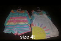 Girl's size 4t tank tops and shorts (new with tag)
