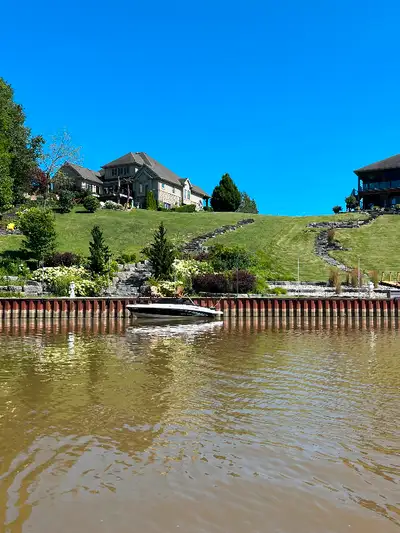 One of a kind majorly unique property, one of the only homes on the river over looking green landsca...