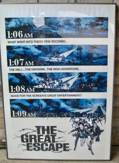 27X41  INCH FRAMED  REPRO MOVIE POSTER 1963 "THE GREAT ESCAPE", View more