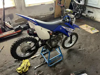 2016 ttr110 BBR d3 exhaust Front forks and rear swing are have been painted black Gold chain Pro tap...