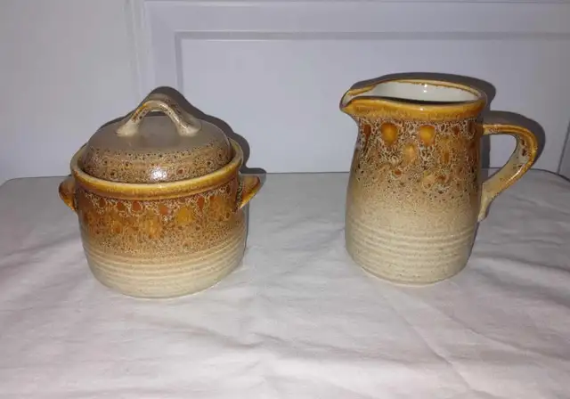 Vintage --70's Mikasa, "Nature Song" Creamer and Sugar Bowl -- Y62863738492163125