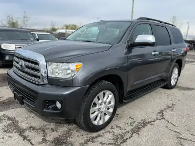 Just Arrived! Beautiful Magnetic Grey Metallic on Grey Graphite Leather Interior 2016 TOYOTA SEQUOIA...