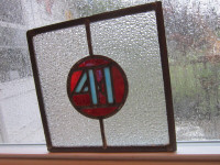 Vintage Stained Glass ~ Number 41 ? or 4H ?