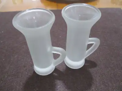 2 verres à shooter en verre givré avec anse, View more