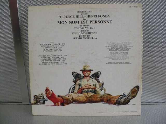 DISQUE VINYLE DU FILM MON NOM EST PERSONNE --ENNIO MORRICONE1973 dans CD, DVD et Blu-ray  à Longueuil/Rive Sud - Image 2