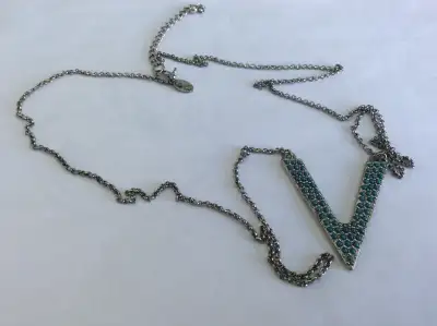 Necklace aeo (American Eagle Outfitters) brand 34" Silver coloured metal $5.00 Maples pick up