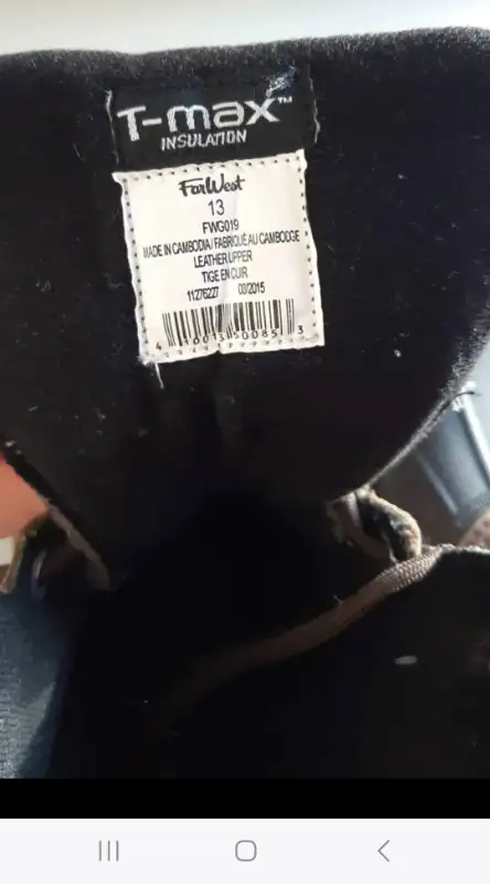 FarWest Waterproof Leather/Rubber Boots ,T-Max ,Size 13 in Men's Shoes in Mississauga / Peel Region - Image 6