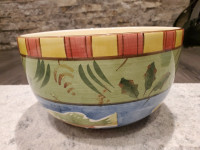 Large Painted Ceramic Bowl