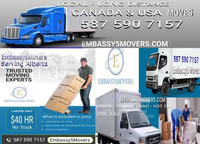 $40 HR  LABOUR ONLY MOVES   587 590 7157 in Moving & Storage in Calgary - Image 8