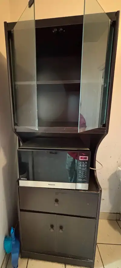 Cupboard  and microwave , View more