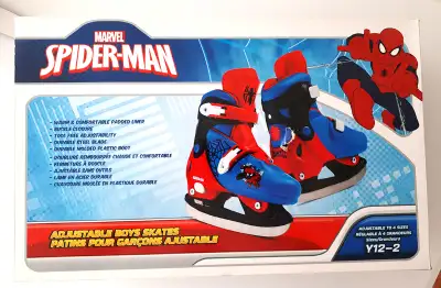 MARVEL SPIDER-MAN Adjustable Boys Skates! The Skates are adjustable to 4 Sizes. I bought them for my...