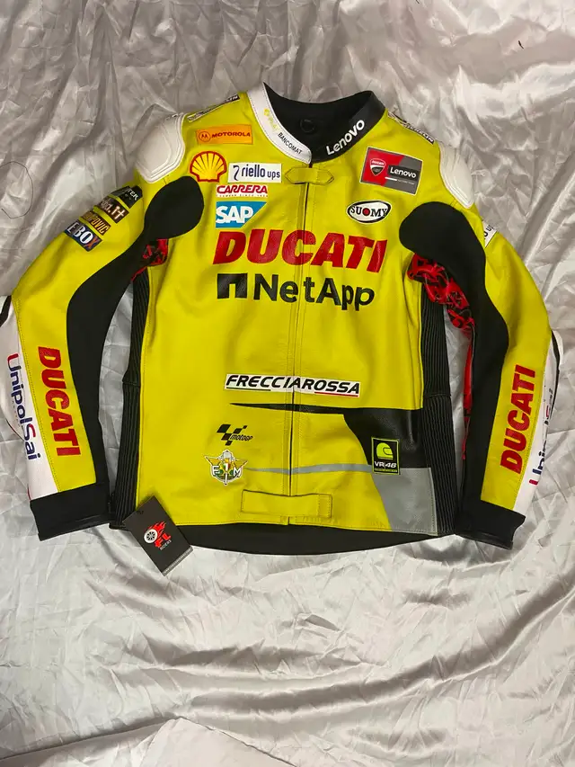 Ducati Motorcycle Leather Biker Jacket