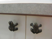 3 Poignées en forme de grenouilles 3 Brass Frog Handles