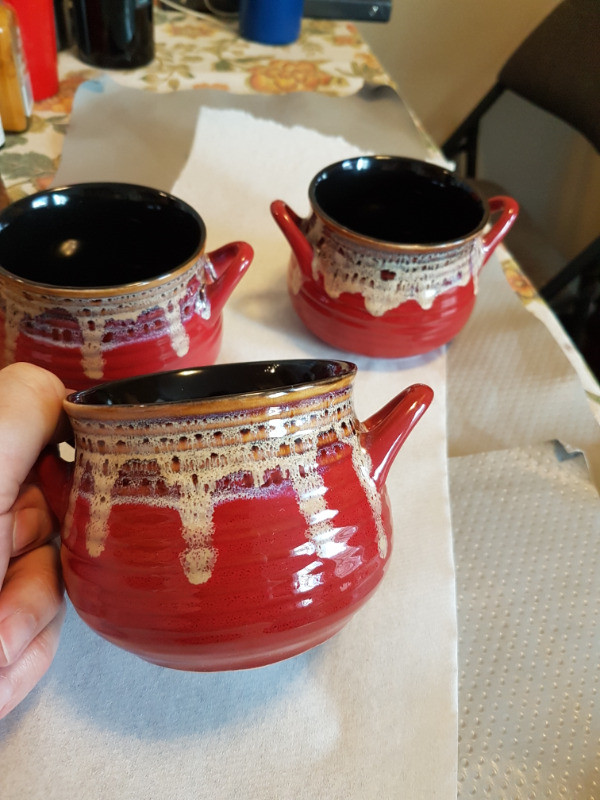Roscher Stoneware Mugs - 3 dans Vaisselle et articles de cuisine  à Calgary - Image 2