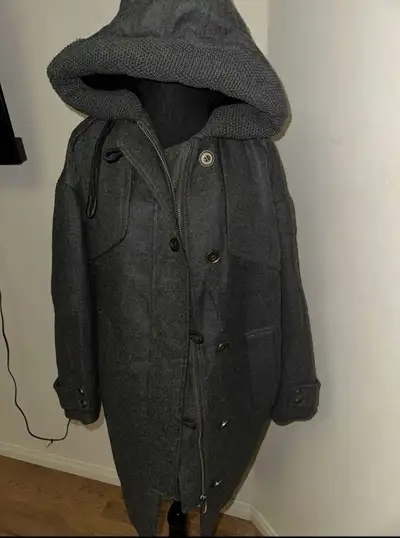 Only winter hooded coat., View more
