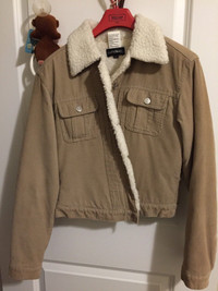 Sherpa beige fur jacket small