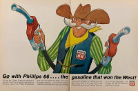 1966 Phillips 66 Gasoline XLarge 2-Page Original Ad