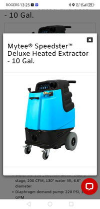 Used Mytee Deluxe Heated Extractor, car detail, carpet wash