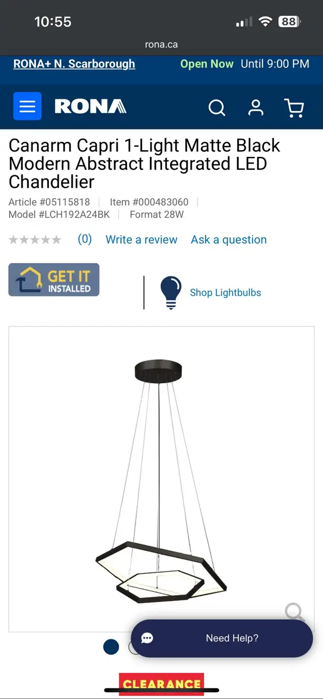 Canarm Capri LED Chandelier in Indoor Lighting & Fans in Markham / York Region - Image 4