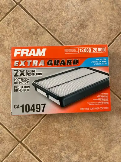 À vendre filtre à air Fram 10497 neuf dans sa boîte. 10$.