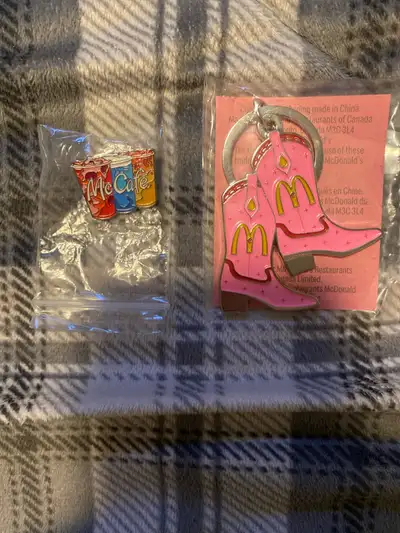 McDonald’s McCafé Pin and Shania Twain Keychain, View more