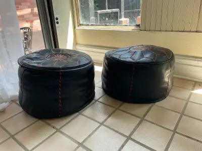Leather Ottoman Poufs, View more