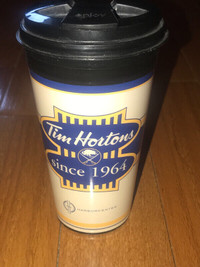 Tim Hortons Buffalo Sabers Harborcenter Plastic Travel Cup Mug
