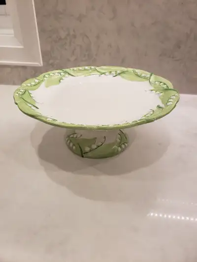 Lily of the Valley Ceramic Dessert Cake Stand, View more