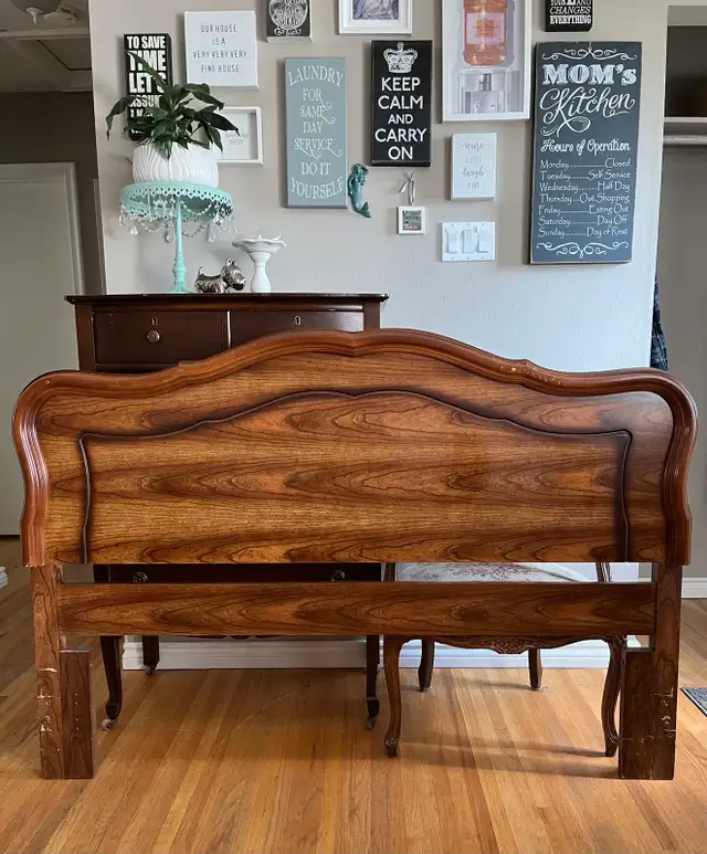  French provincial style queen, size headboard~