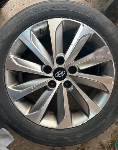 Tires mounted but no usable tread remaining. Perfect for someone needing a replacement set or winter...