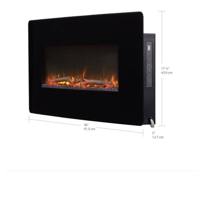 WINSLOW 36” CURVED ELECTRIC FIREPLACE Fireplace & Firewood