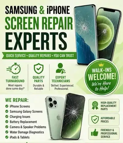 Mobile Repair same day at your place iPhone Samsung or Google , View more