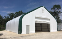 Double Trussed Peak Storage Shelter (450g PVC) 50'x100'x23'