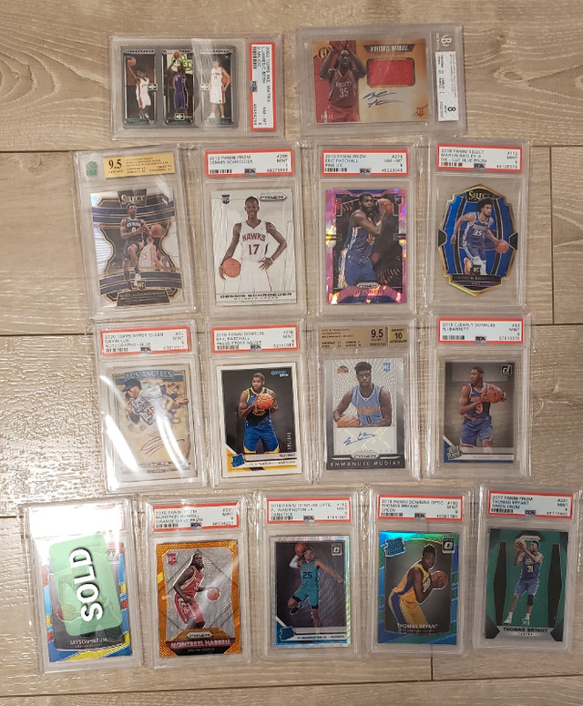 PSA 9 PANINI PRIZM RJ BARRETT GREEN ROOKIE CARD RC in Arts & Collectibles in Markham / York Region - Image 3