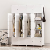 Wardrobe for Hanging Clothes,Combination Armoire, Modular Cabine