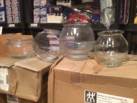 Glass fish bowls