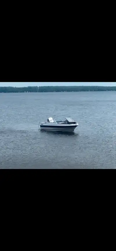 I think it’s a 1986. 85hp Force outboard motor No paperwork. Galvanized trailer Old boat, not perfec...
