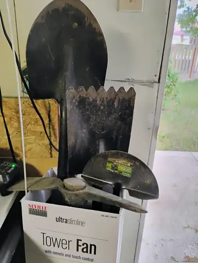 EXCELLENT CONDITION SMALL AND BIG GARDEN TOOLS FOR SALE., View more