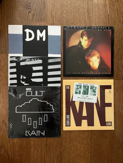 Set 32: Depeche, Cure, Cult, Strange Advance vinyl records, View more