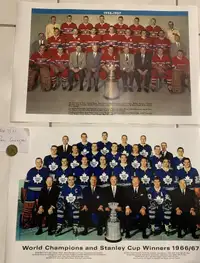 Habs / Leafs Stanley Cup Championship Team Prints 