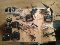 RC HELECOPTER LOT - 6 HELECOPTERS 7 REMOTES + PARTS