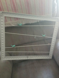 Shabby Shik frame. Has rods you can clip anything you'd like. Fa