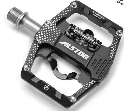 Alston Non-Slip Mountain Bike Pedals,Ultra Strong Colorful Cr-Mo CNC Machined 9/16" 2 Pedals for Roa...