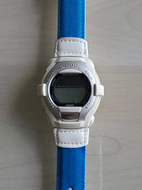 Vintage Casio G-Cool GT-100 blue and white watch Model 1524